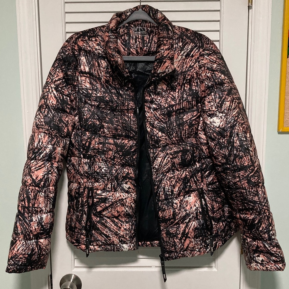 Marc New York Women's Black and Pink Puffer Jacket